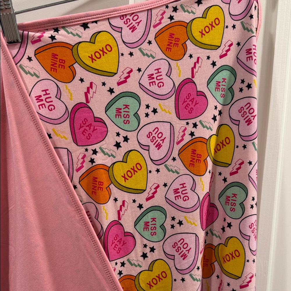 Pink Conversation Heart Bamboo Blanket 30”x40” NEW